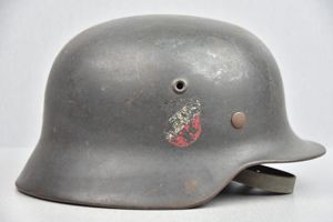 RARE M40 Luftwaffe DOUBLE decal steel helmet ET64
