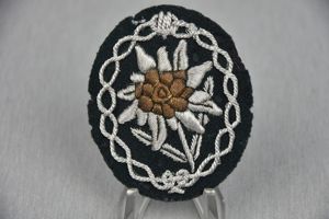 Gebirgsjäger officer sleeve edelweiss in bullion