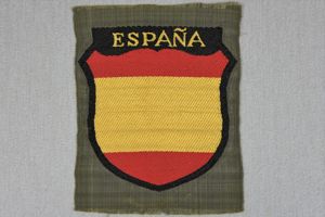 Wehrmacht Spanish volunteer arm shield 'División Azul'