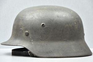 M35 army (Heer) ex-double decal 'camouflage overpaint' steel helmet NS68 …