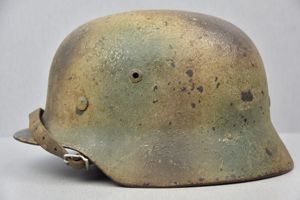 M35 Luftwaffe double decal 'Normandy' camouflage helmet NS68 Flak Reg. …