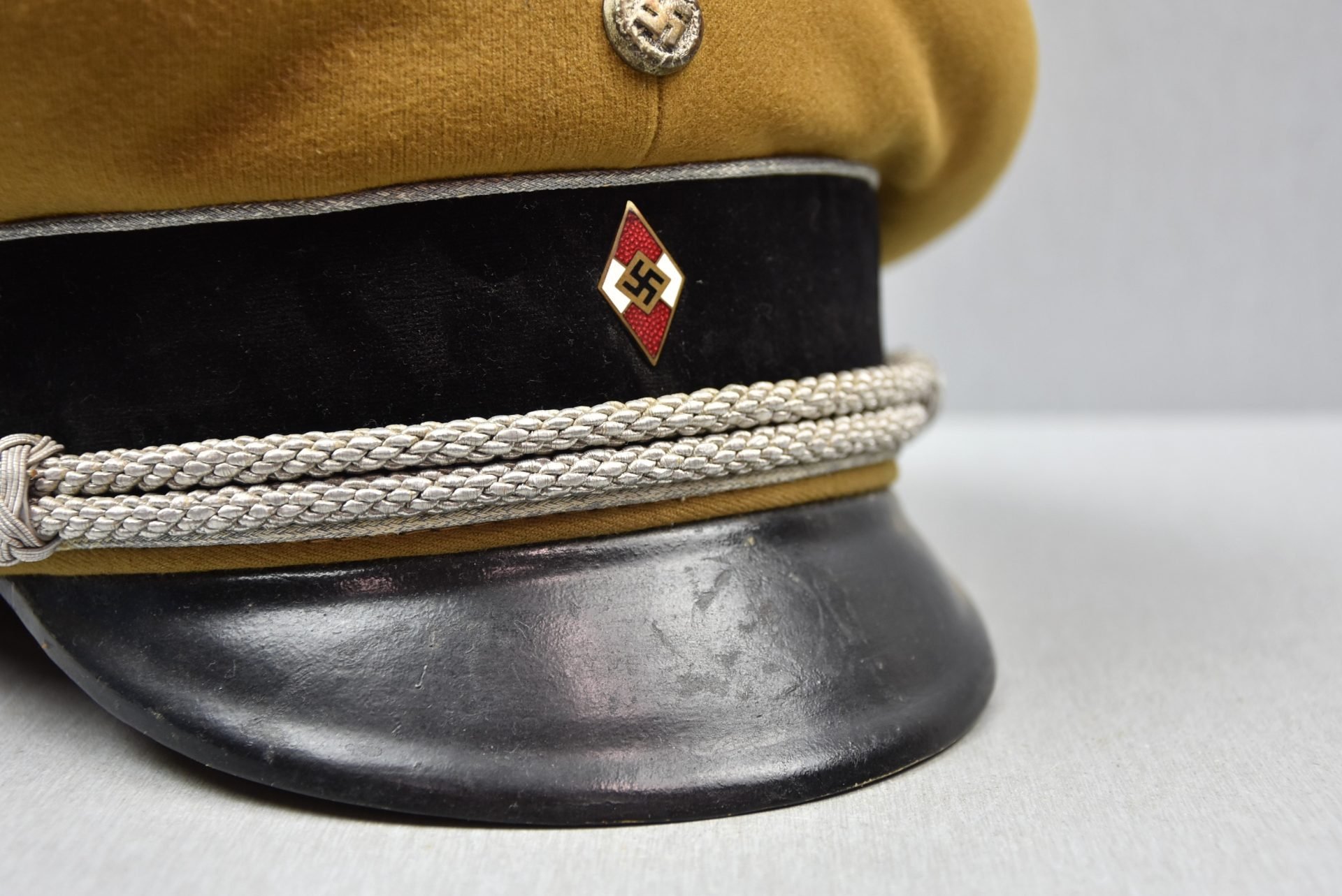 Hitlerjugend leader officer visor cap with RZM label — image 7