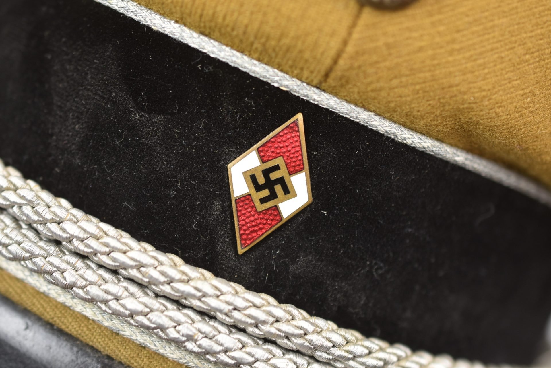 Hitlerjugend leader officer visor cap with RZM label — image 8