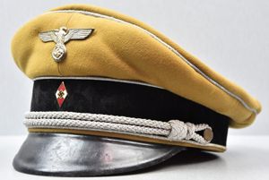 Hitlerjugend leader officer visor cap with RZM label