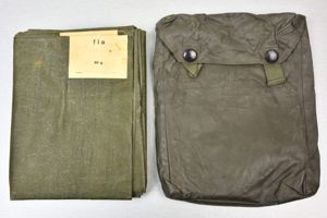 Complete Wehrmacht gascape with pouch 1944