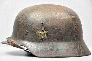 M35 Polizei double decal steel helmet ET64 1938
