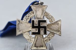 German silver 25 years faithful service medal