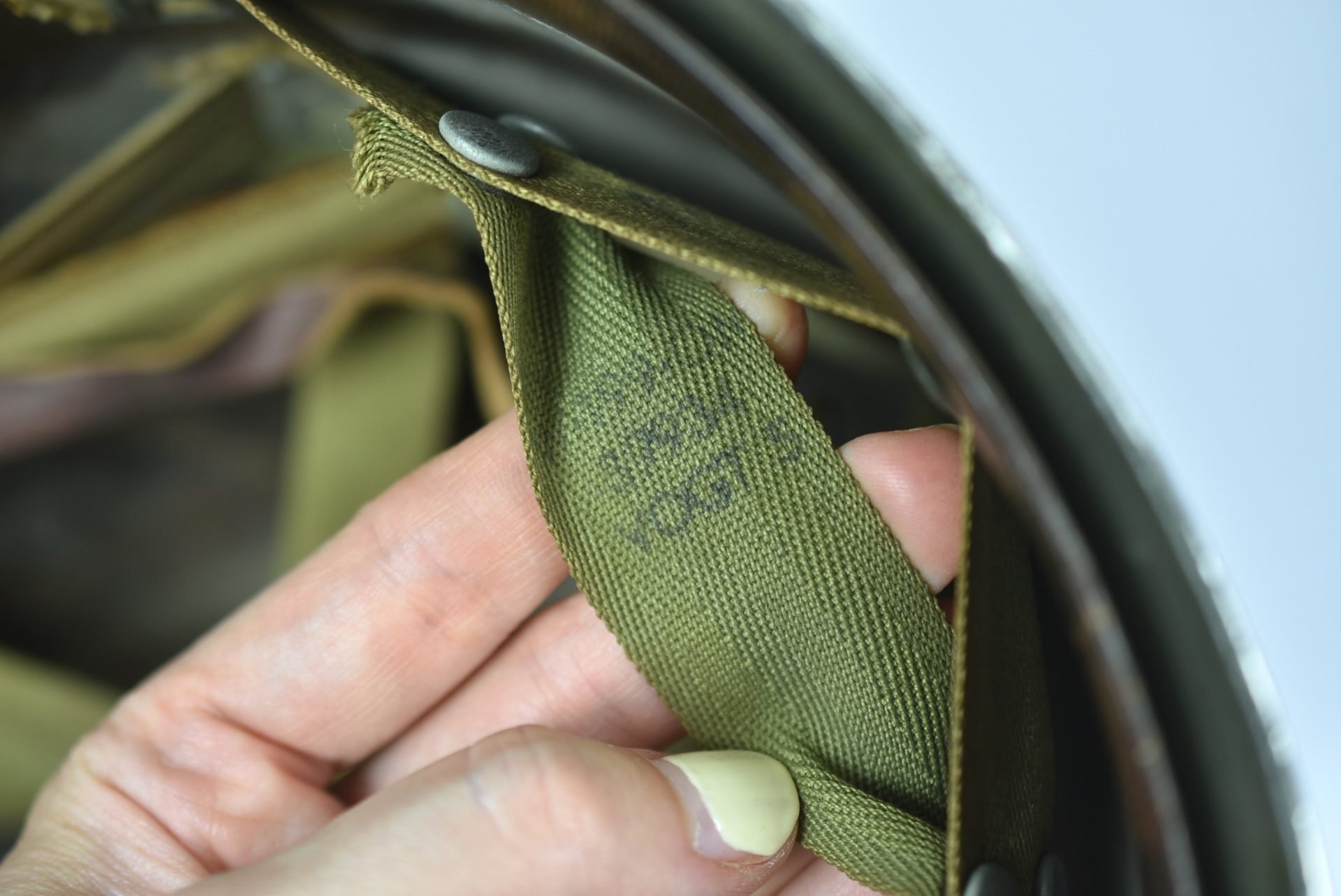 WW2 M1 Polish Airforce american steel helmet with Westinghouse liner — image 27