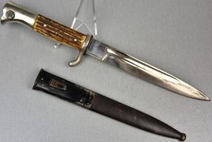 Wehrmacht K98 'short' dress bayonet with bone grips by Puma