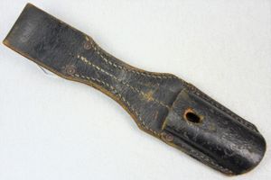 Wehrmacht leather K98 bayonet frog with RBNr.