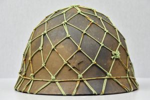 WW2 Type 90 Japanese army steel helmet with camouflage and …