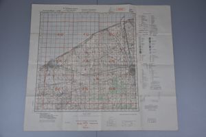Wehrmacht artillery shooting map Gent/Brugge/Oostende Belgium 1944