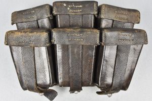 Matching Kriegsmarine K98 ammunition pouches by Offermann 1939