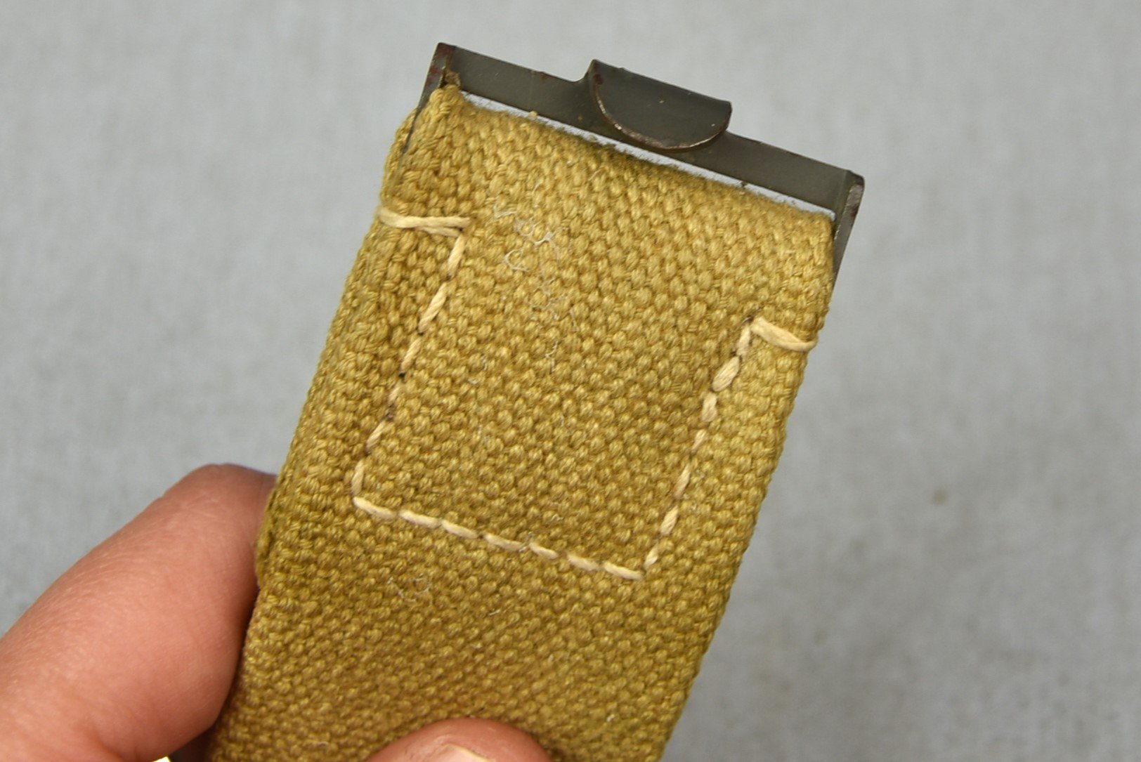 Wehrmacht 'Afrikakorps' tropical webbing belt with RBNr. — image 12