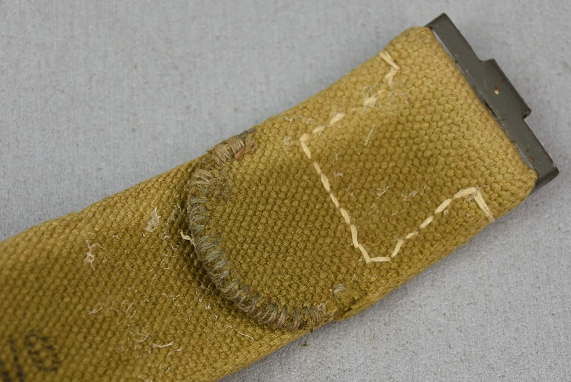 Wehrmacht 'Afrikakorps' tropical webbing belt with RBNr. — image 5