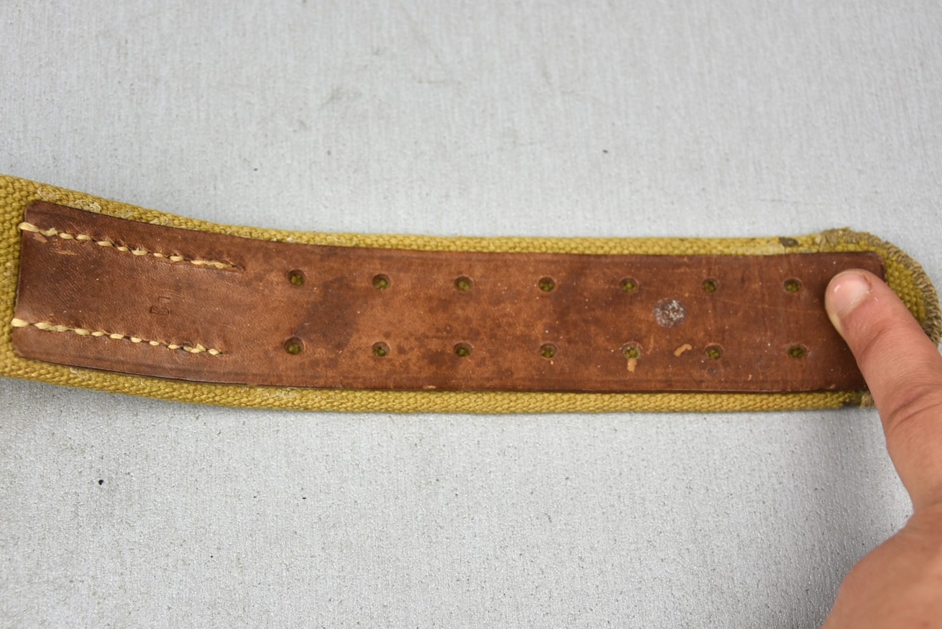 Wehrmacht 'Afrikakorps' tropical webbing belt with RBNr. — image 8
