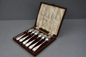 Nazi six piece tea spoon set by G&CL 1939
