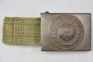 Army (Heer) tropical 'Afrikakorps' steel belt buckle by Hermann Aurich …