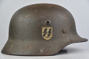 M40 Waffen-SS single decal steel helmet Q64 named