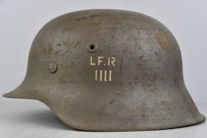 Danish WW2 reissued M42 'Lokal Forsvars Region IIII' helmet NS66