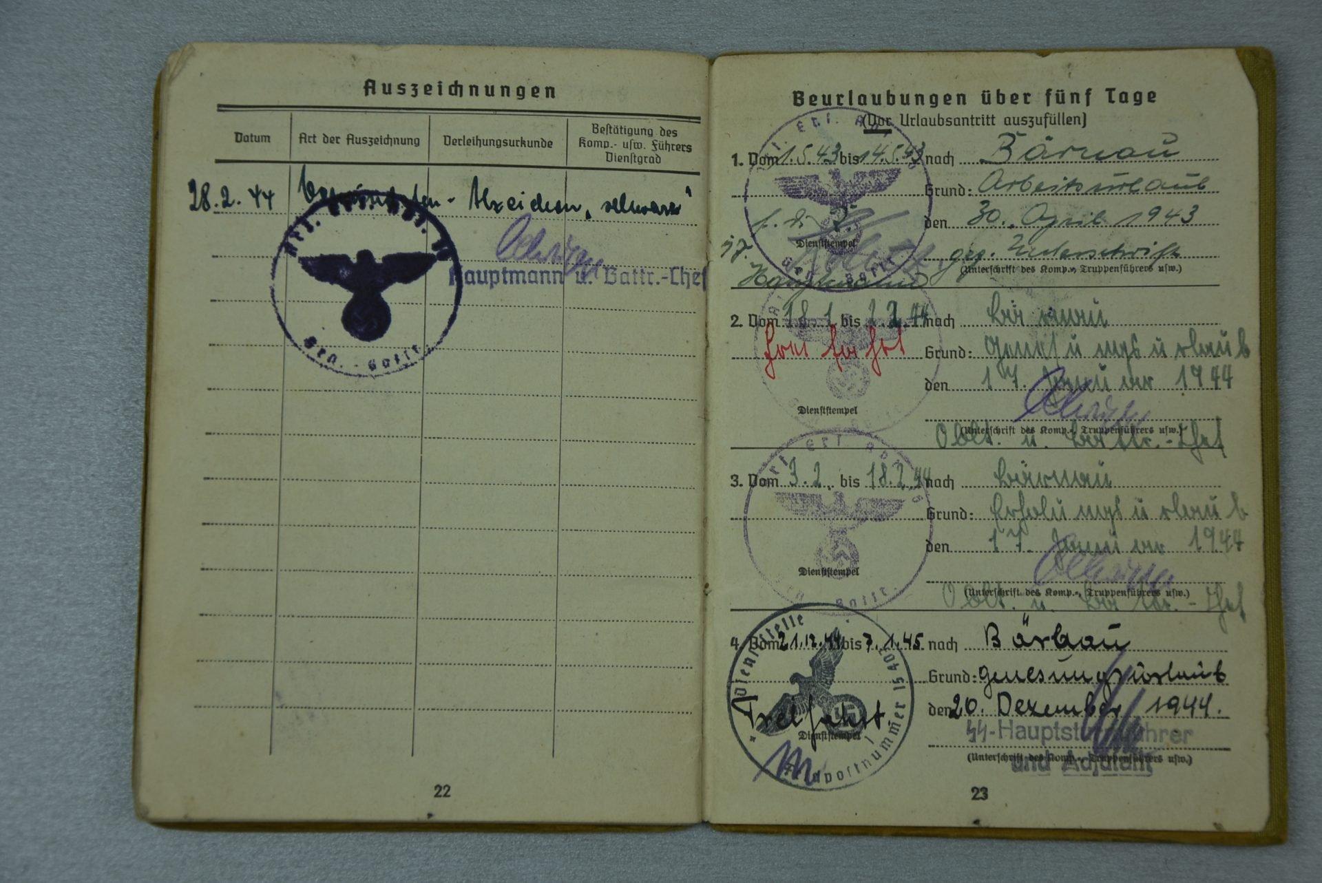 Army (Heer) Soldbuch Artillerie-Rgt 264 Croatia anti-partisan (Tito) fighting — image 17