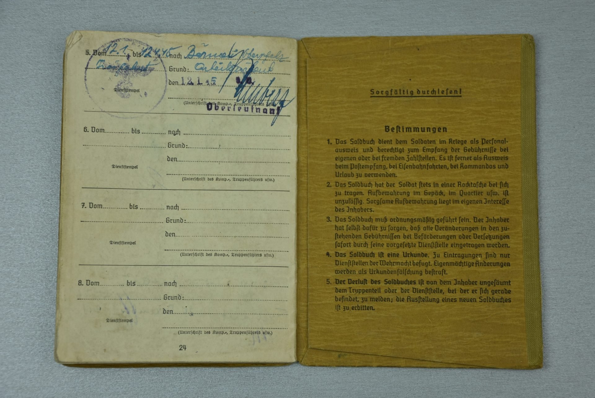 Army (Heer) Soldbuch Artillerie-Rgt 264 Croatia anti-partisan (Tito) fighting — image 19