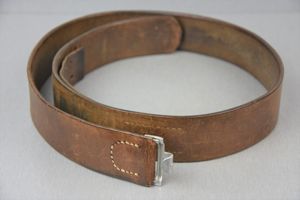 RARE early Wehrmacht brown leather equipment belt