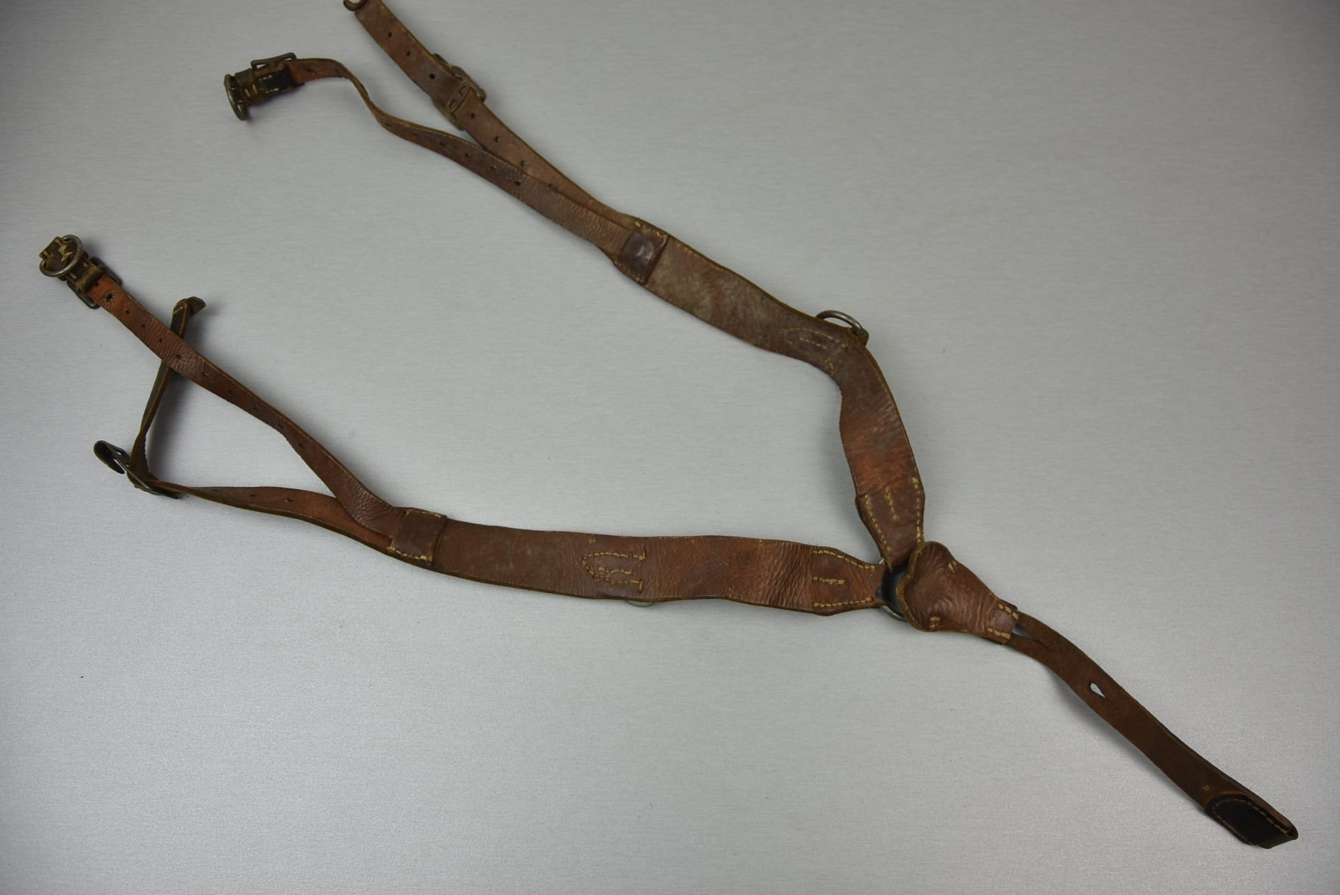 Wehrmacht leather Y-straps 'Koppeltragegestell' with RBNr. — image 7