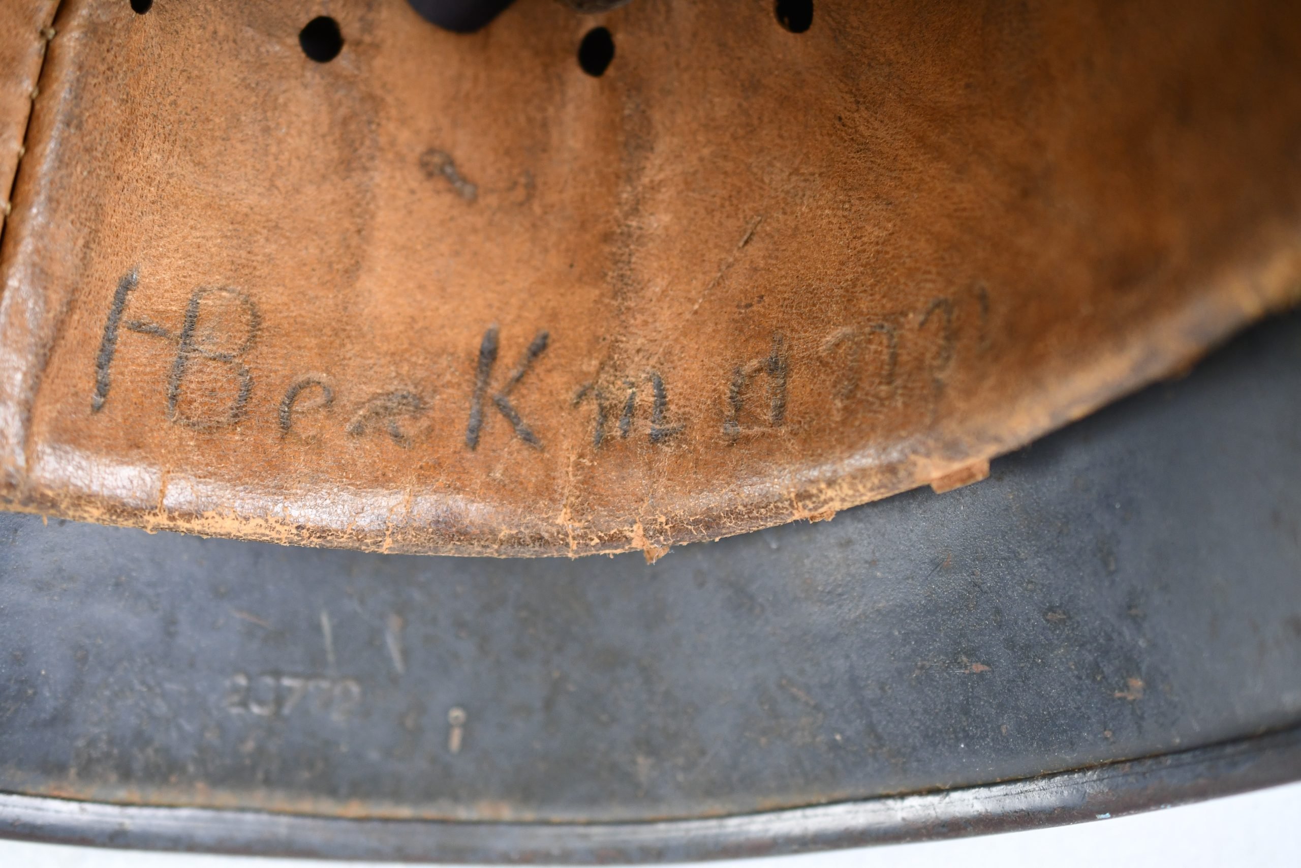 M35 Luftwaffe double decal 'Normandy' camouflage helmet SE64 1939 — image 15