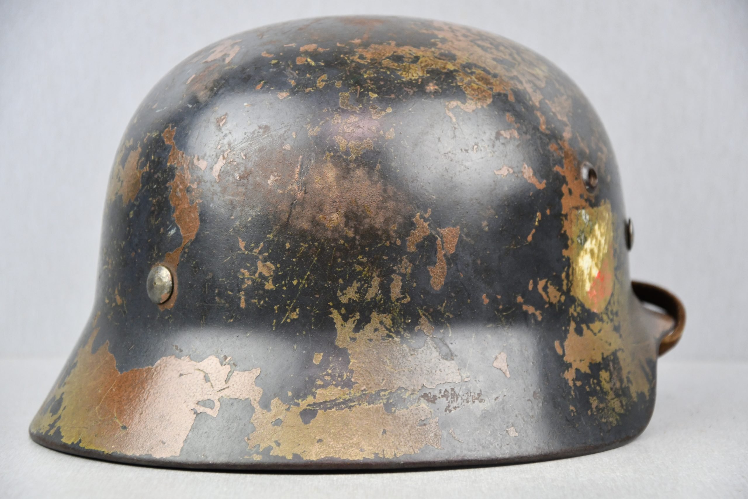 M35 Luftwaffe double decal 'Normandy' camouflage helmet SE64 1939 — image 6