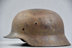 M40 Luftwaffe single decal two tone camouflage helmet ET68