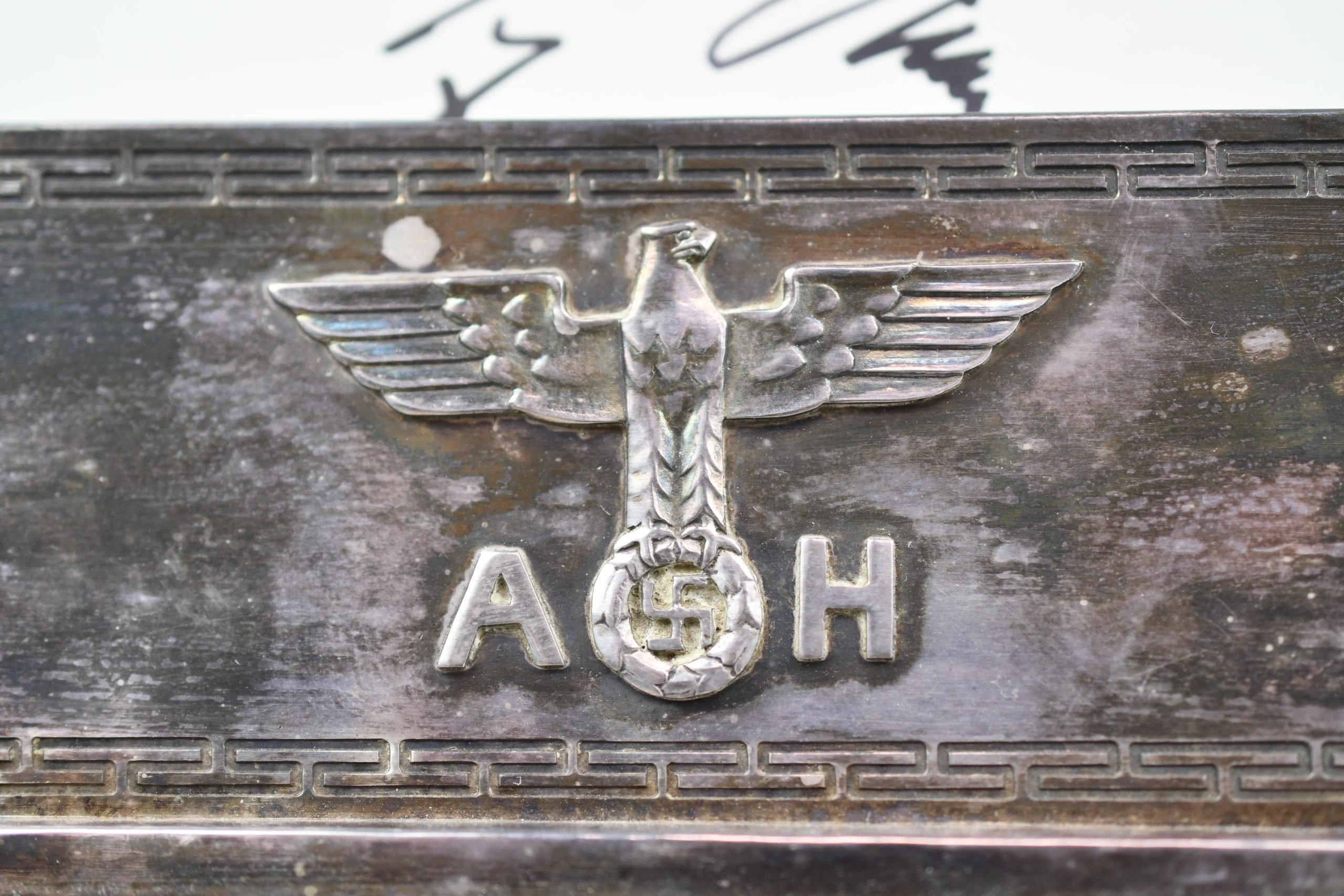 RARE Original Adolf Hitler formal pattern silver 925 photo frame by Franz and Hermann Wandinger 24 x 34 — image 10