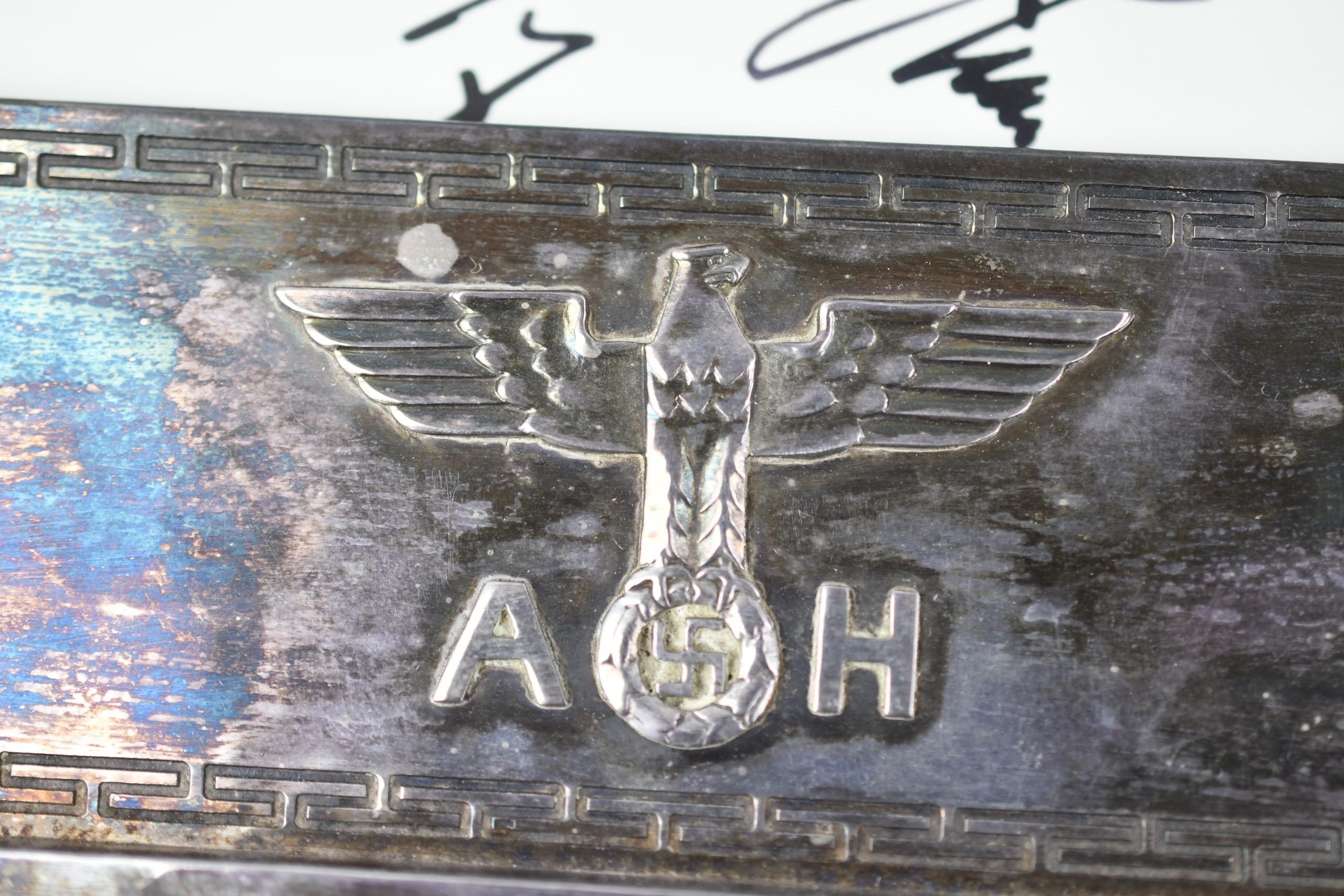 RARE Original Adolf Hitler formal pattern silver 925 photo frame by Franz and Hermann Wandinger 24 x 34 — image 9