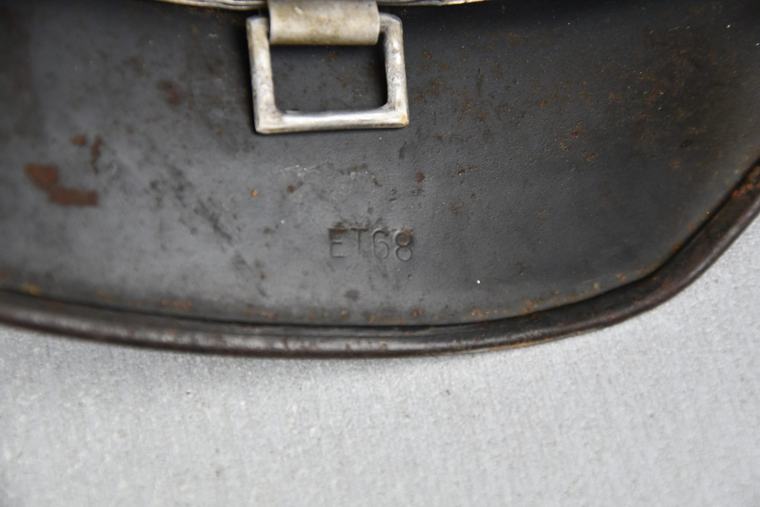 M35 Luftwaffe double decal steel helmet ET68 1939 unit marked — image 10