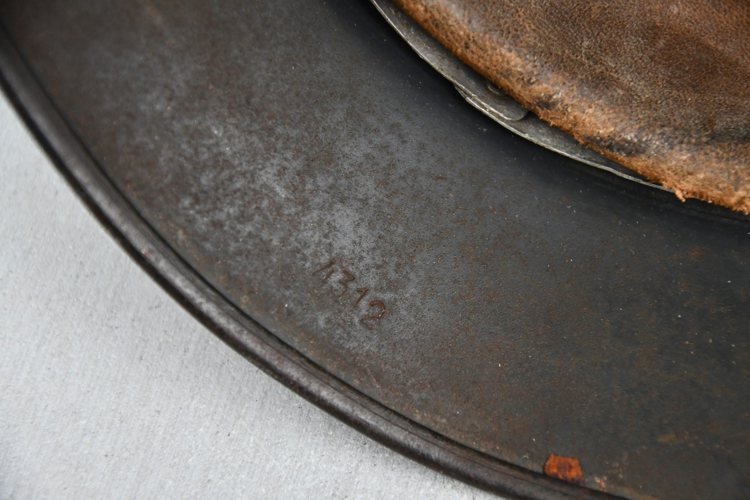 M35 Luftwaffe double decal steel helmet ET68 1939 unit marked — image 11