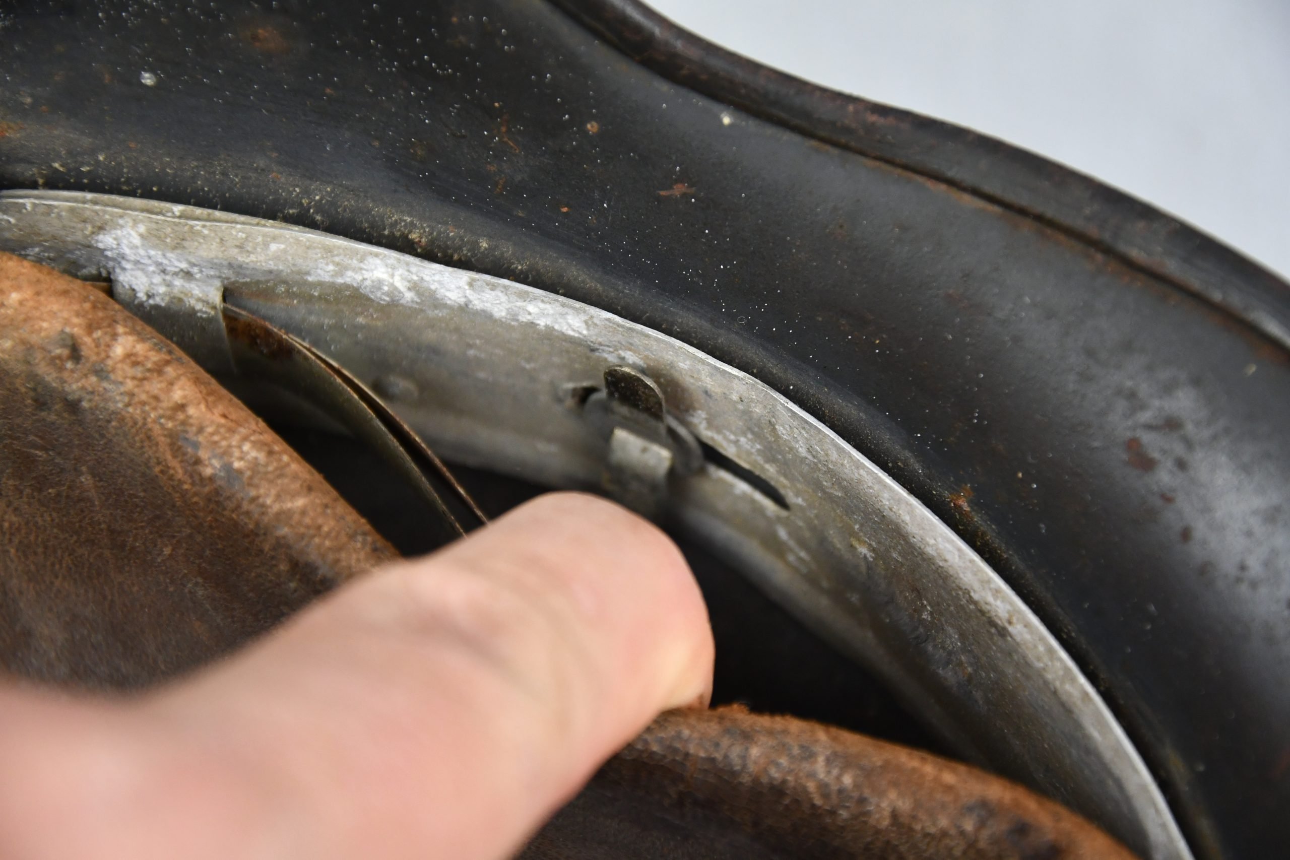 M35 Luftwaffe double decal steel helmet ET68 1939 unit marked — image 12