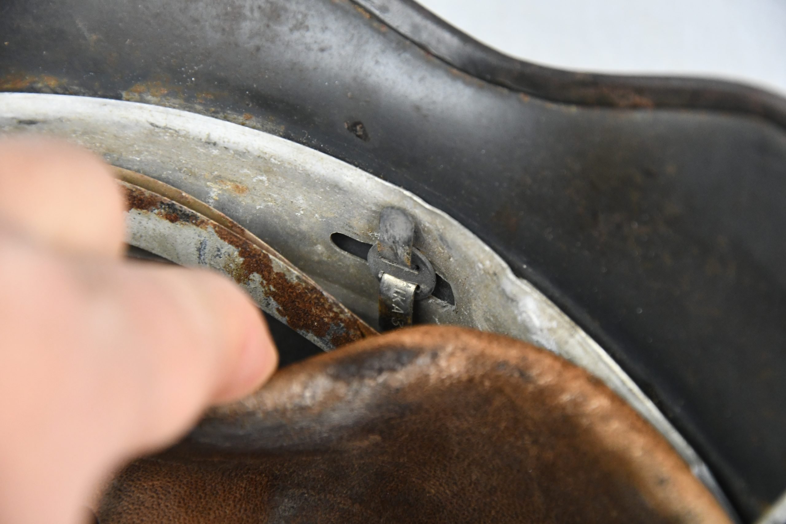 M35 Luftwaffe double decal steel helmet ET68 1939 unit marked — image 13