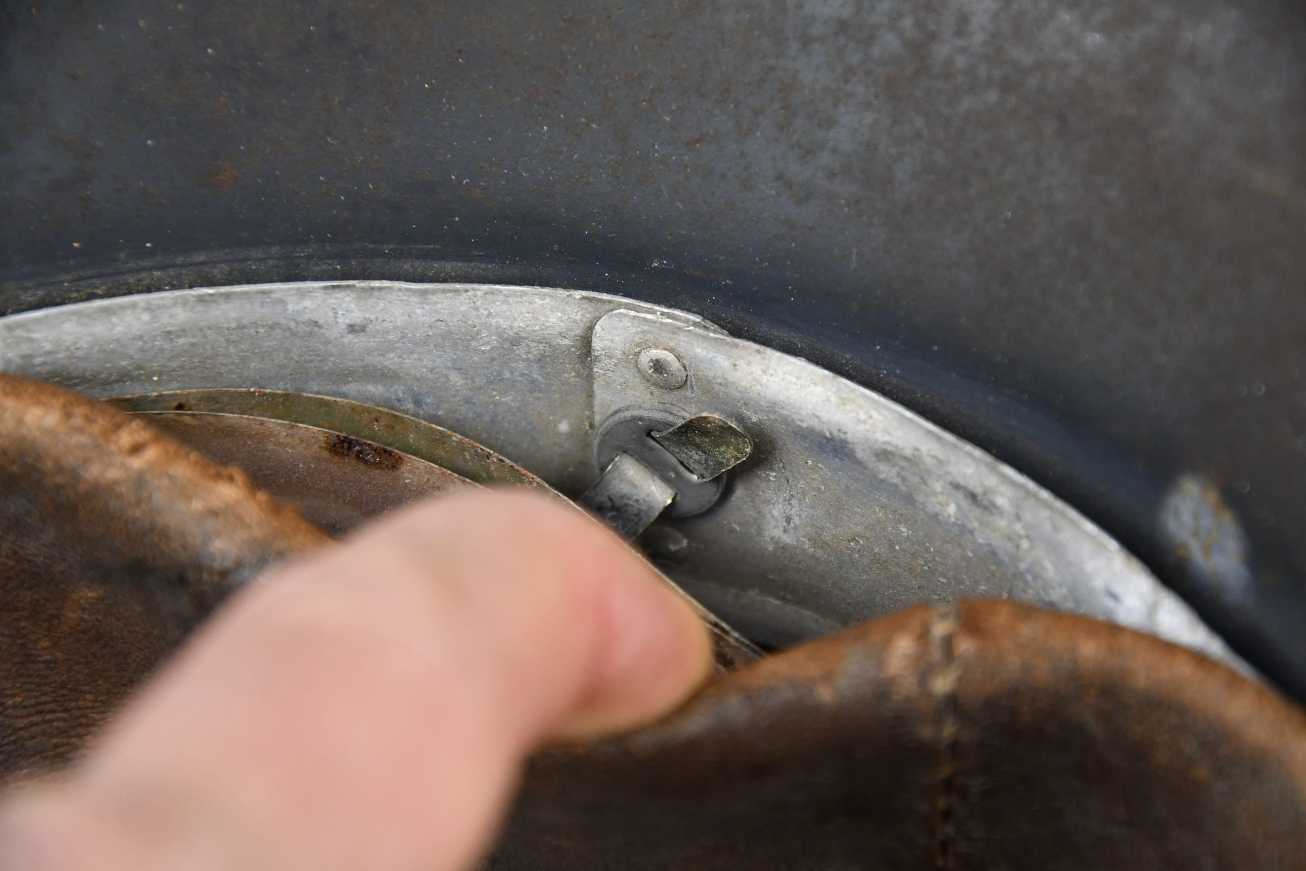 M35 Luftwaffe double decal steel helmet ET68 1939 unit marked — image 14