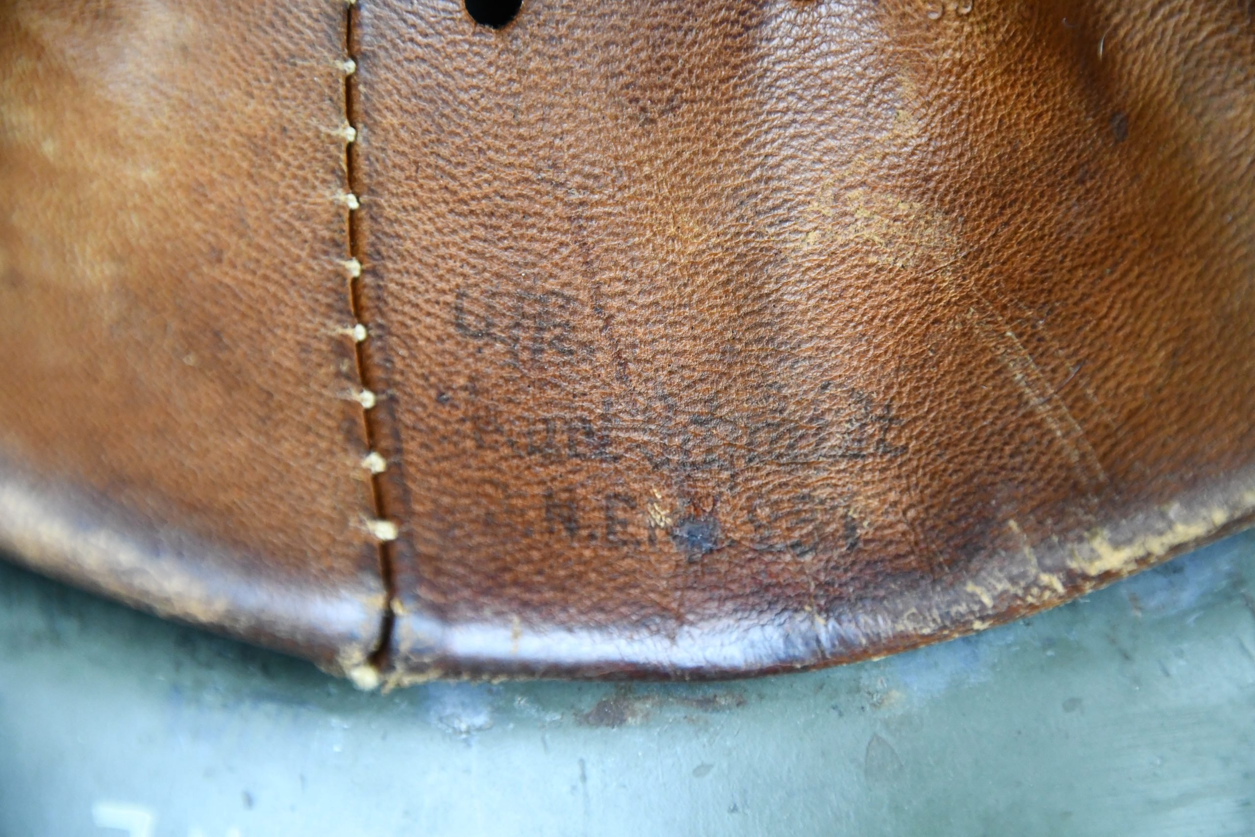 M35 army (heer) single decal 'overpaint' steel helmet Q68 named and unit marked — image 13