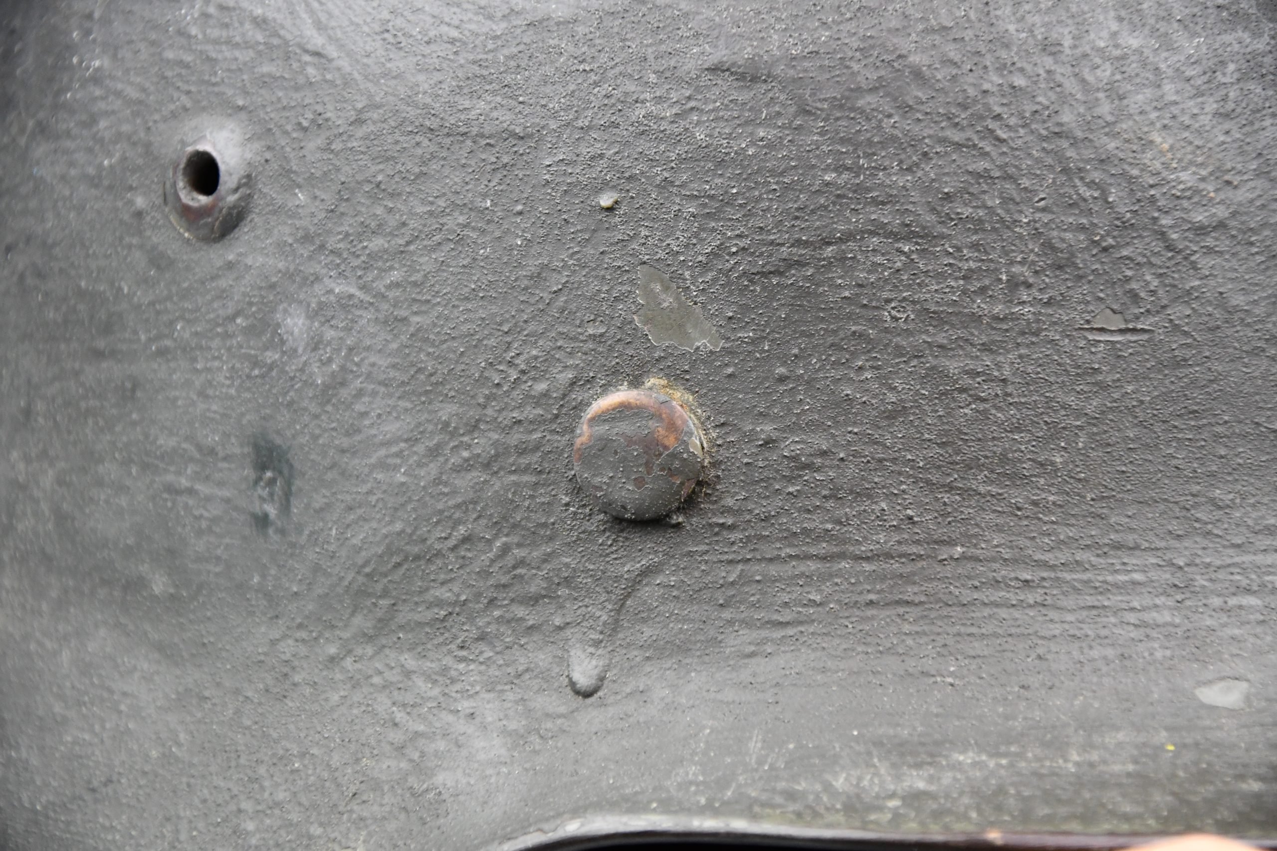 M35 army (heer) single decal 'overpaint' steel helmet Q68 named and unit marked — image 8