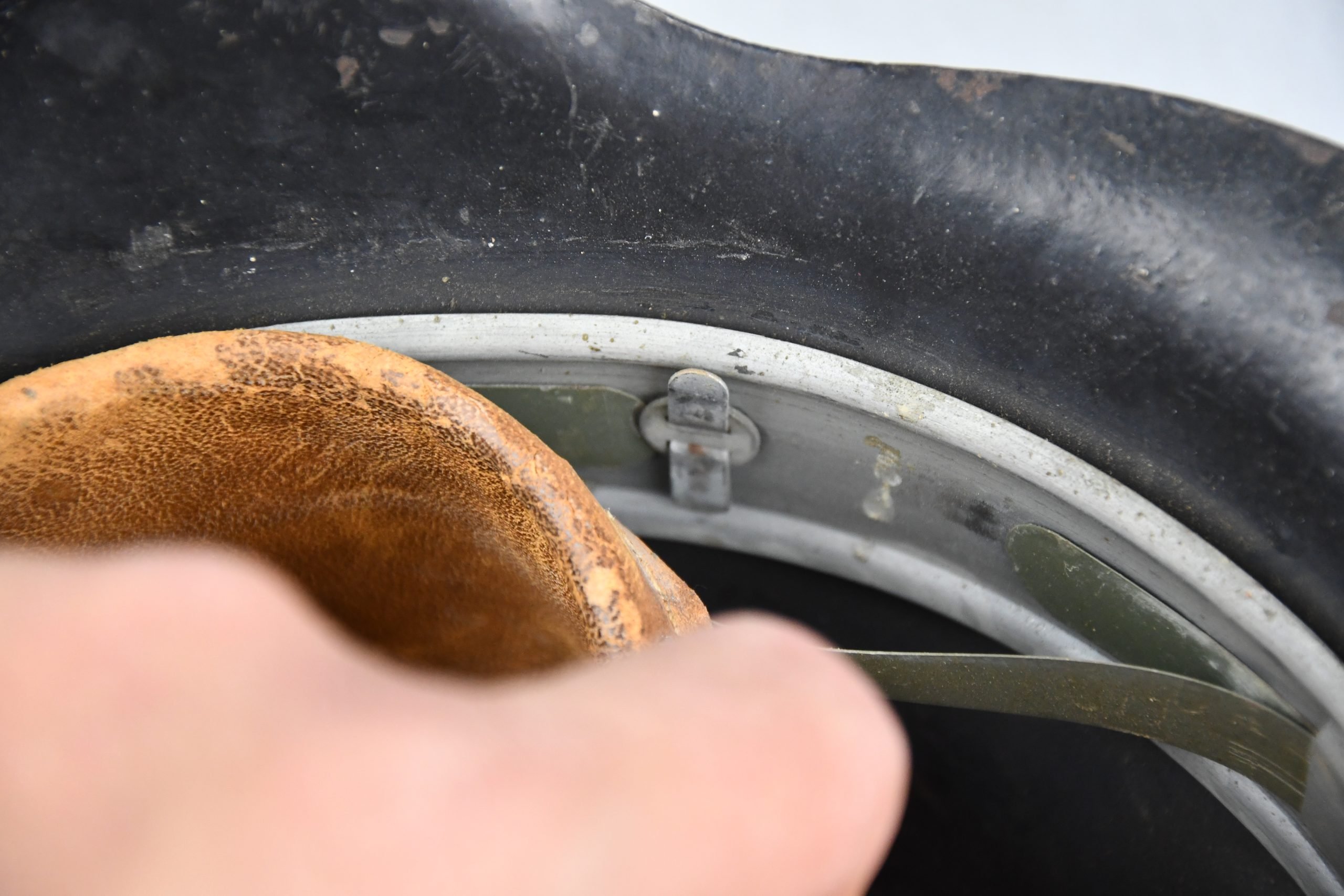 M42 Luftwaffe single decal steel helmet ET64 — image 16