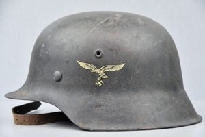M42 Luftwaffe single decal steel helmet ET64