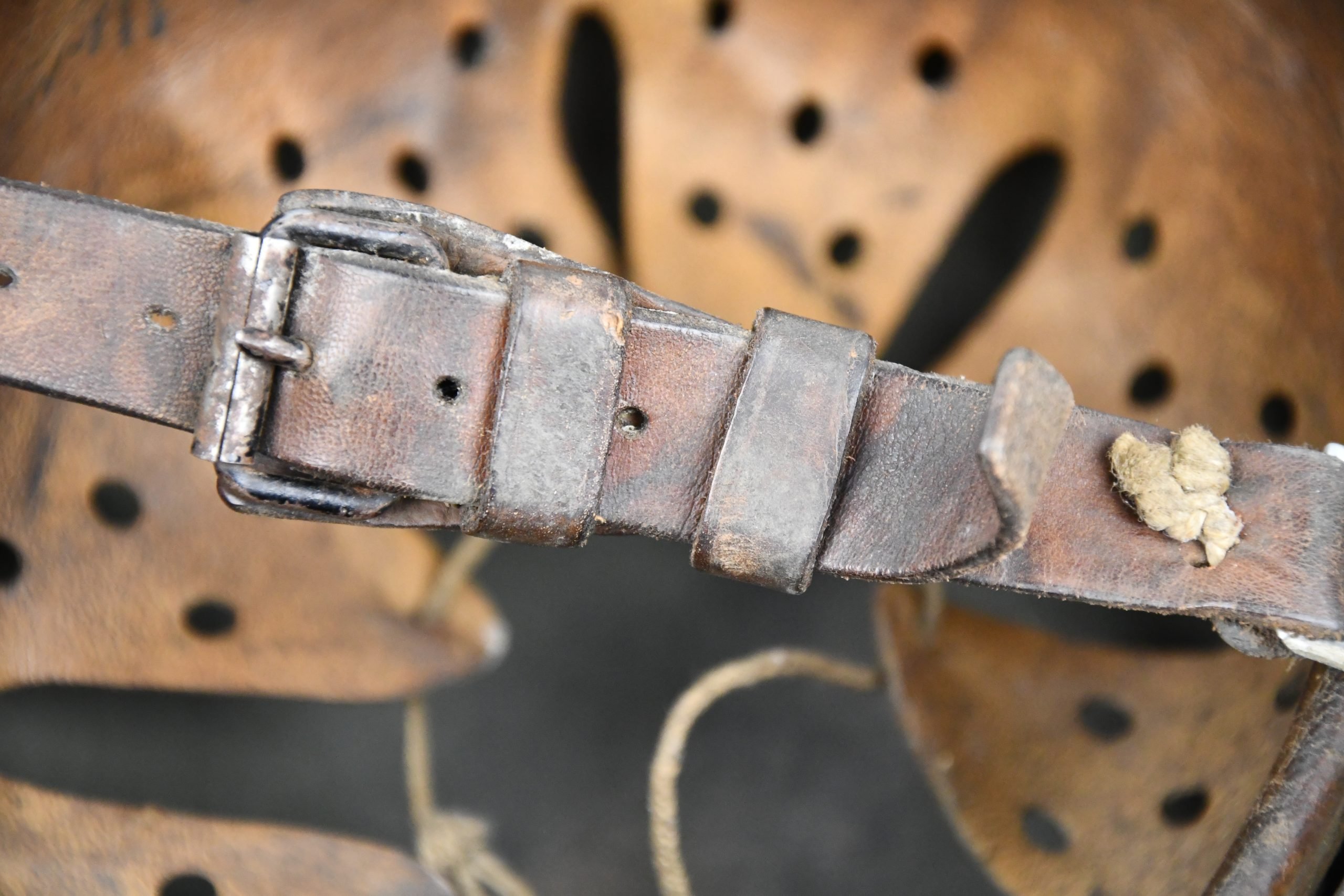 M35 army (Heer) structured camouflage helmet named to officer Oberleutnant Stein Q64 — image 12