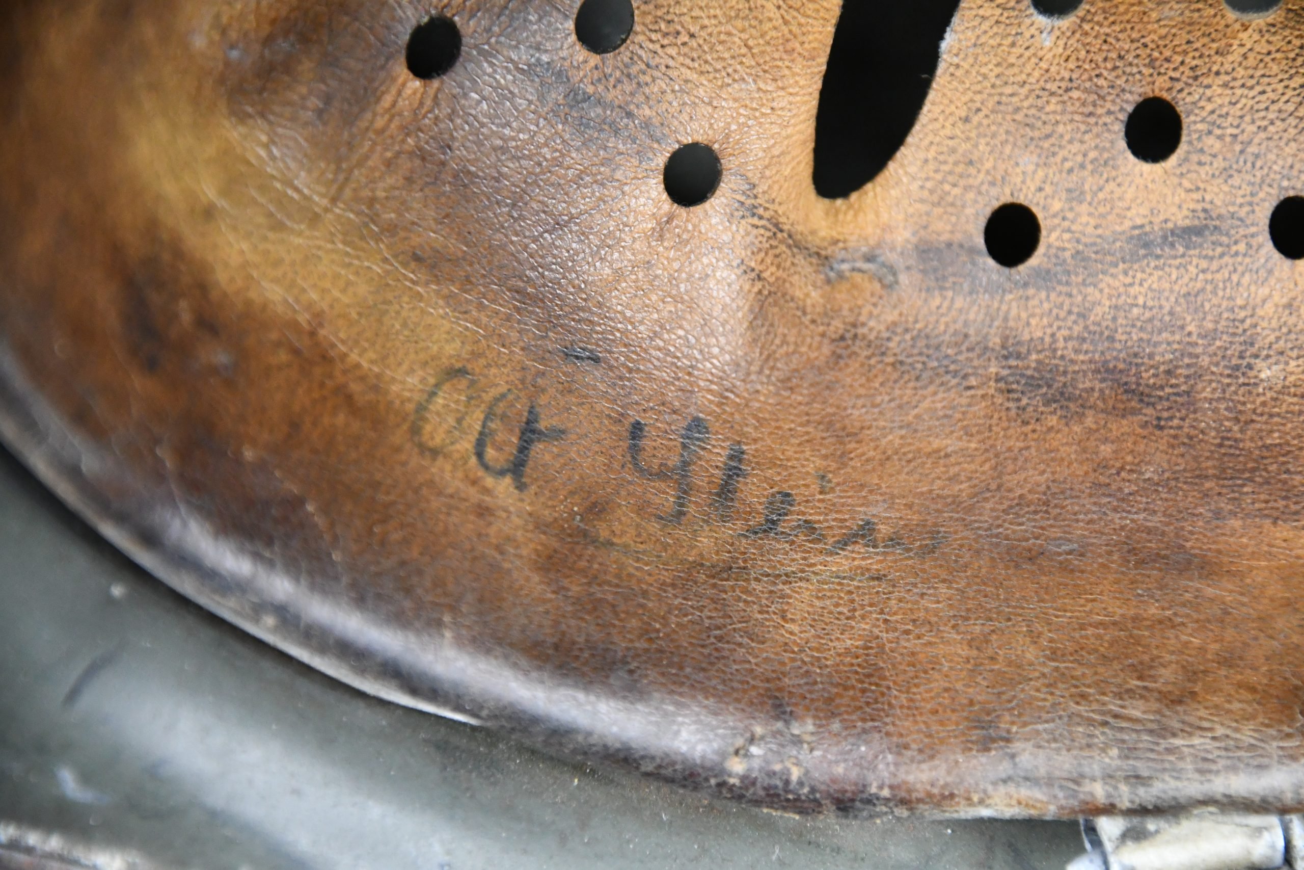 M35 army (Heer) structured camouflage helmet named to officer Oberleutnant Stein Q64 — image 14
