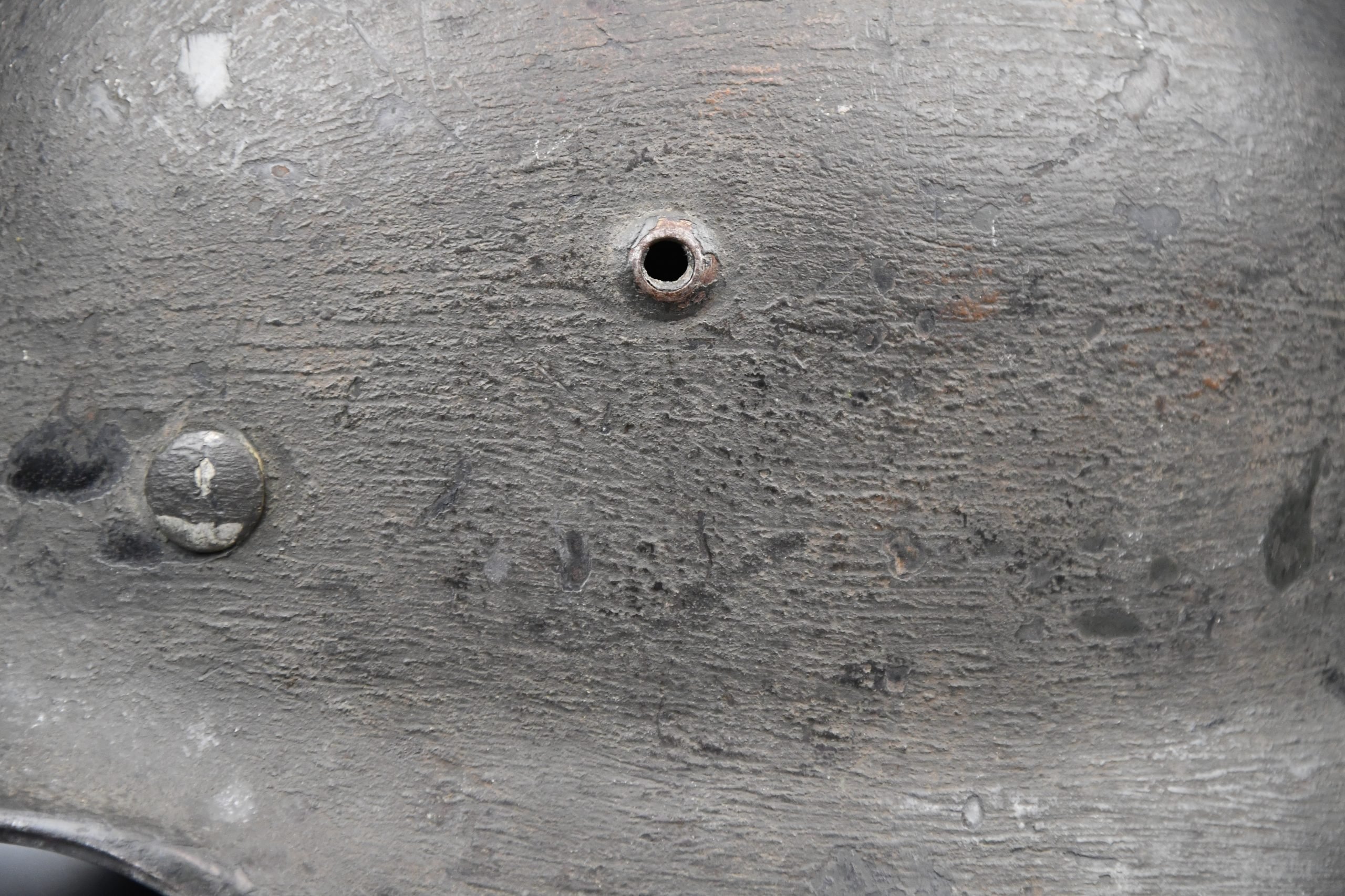 M35 army (Heer) structured camouflage helmet named to officer Oberleutnant Stein Q64 — image 2