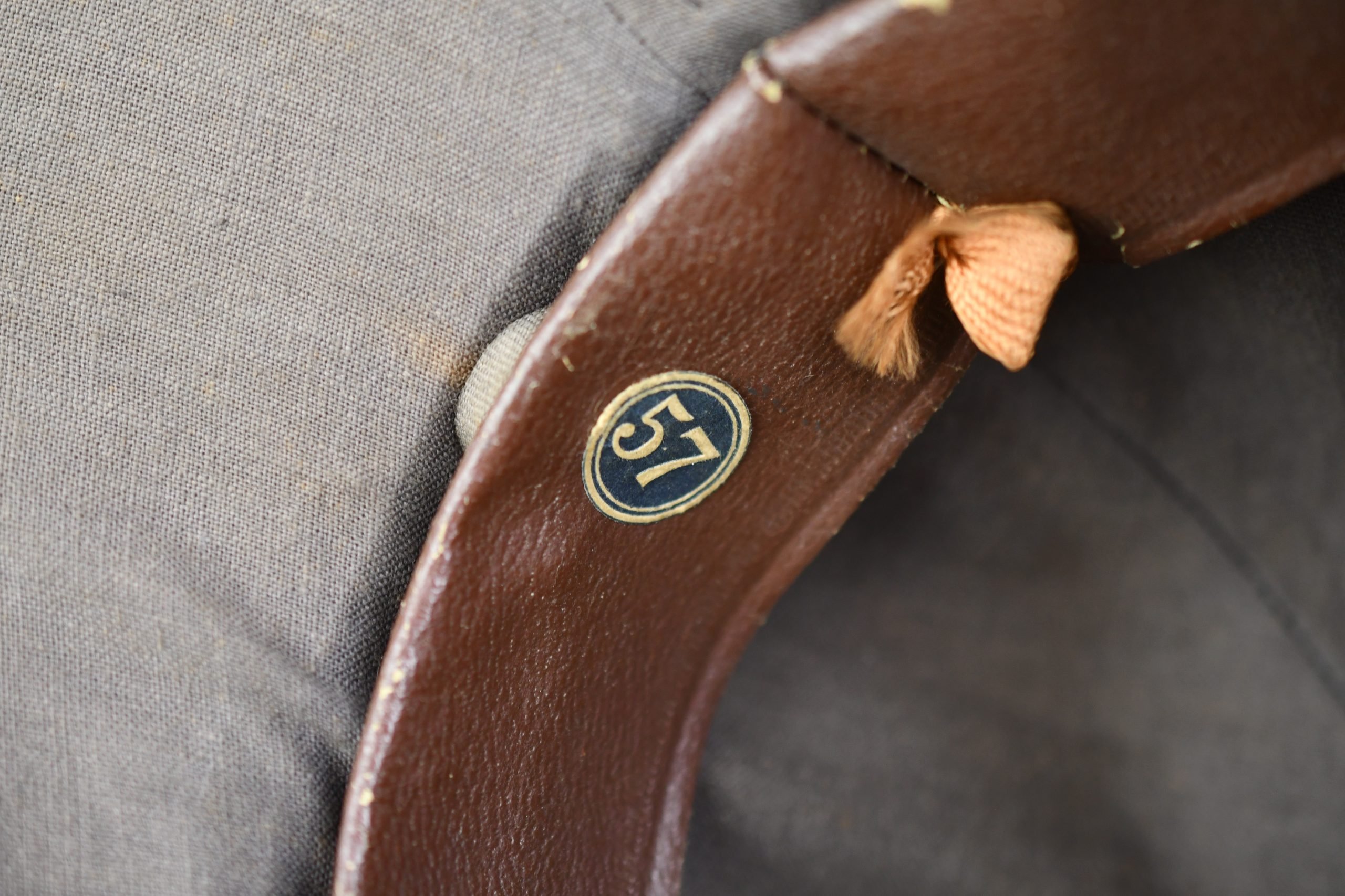 Luftwaffe 'Afrikakorps' captured sun faded 'blue' tropical pith helmet made in France — image 13