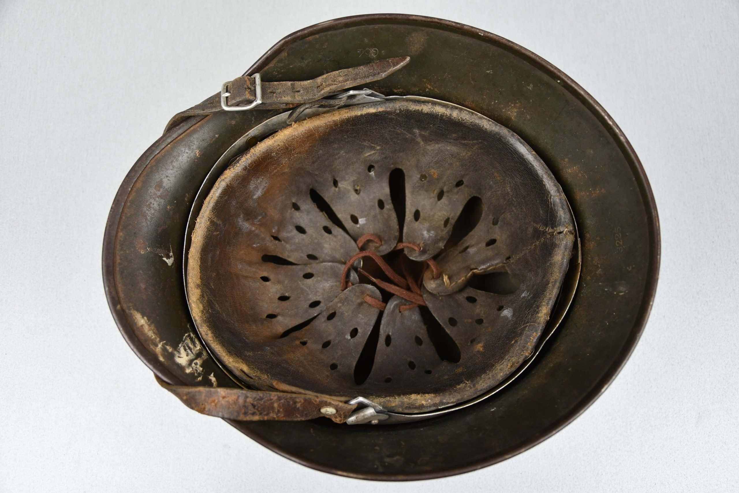 M35 army (Heer) ex-double decal 'overpaint' steel helmet Q64 — image 10