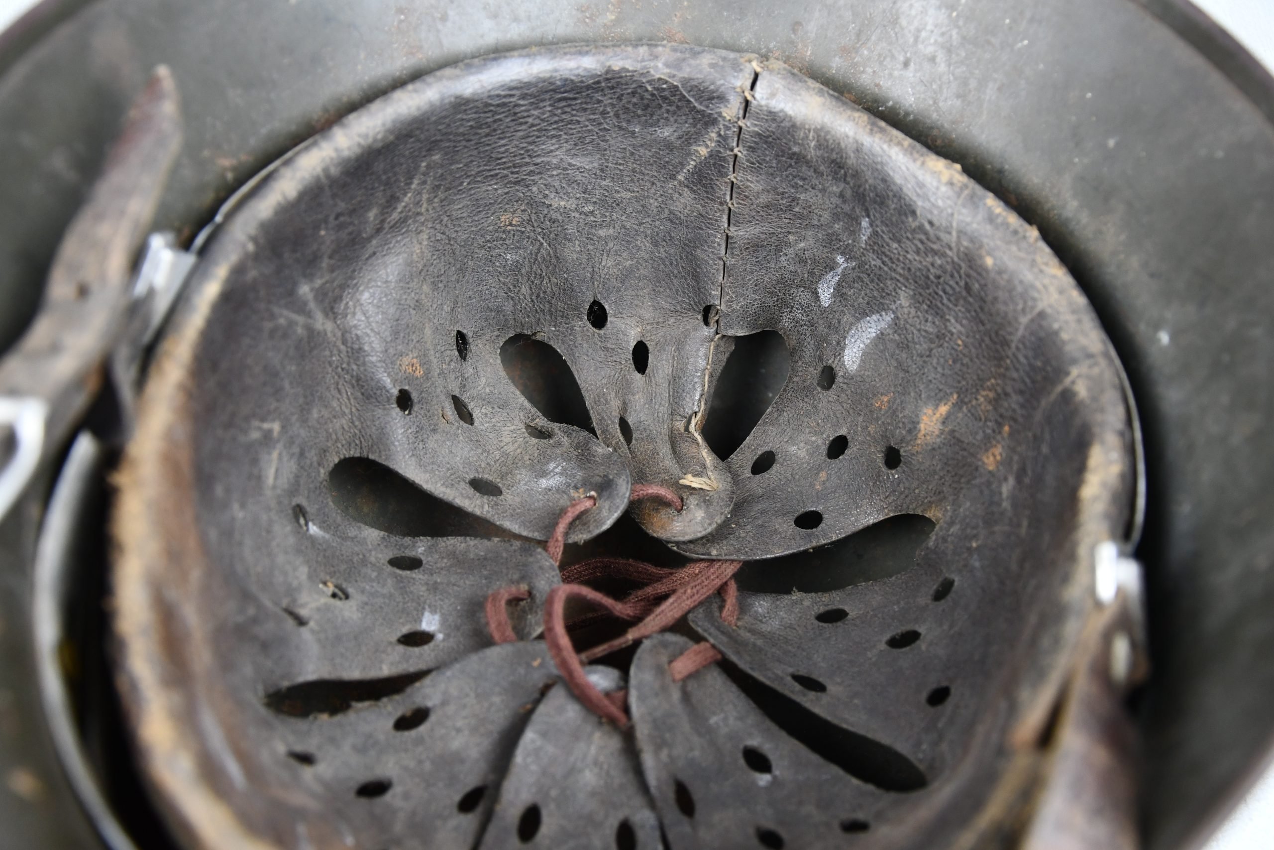 M35 army (Heer) ex-double decal 'overpaint' steel helmet Q64 — image 12