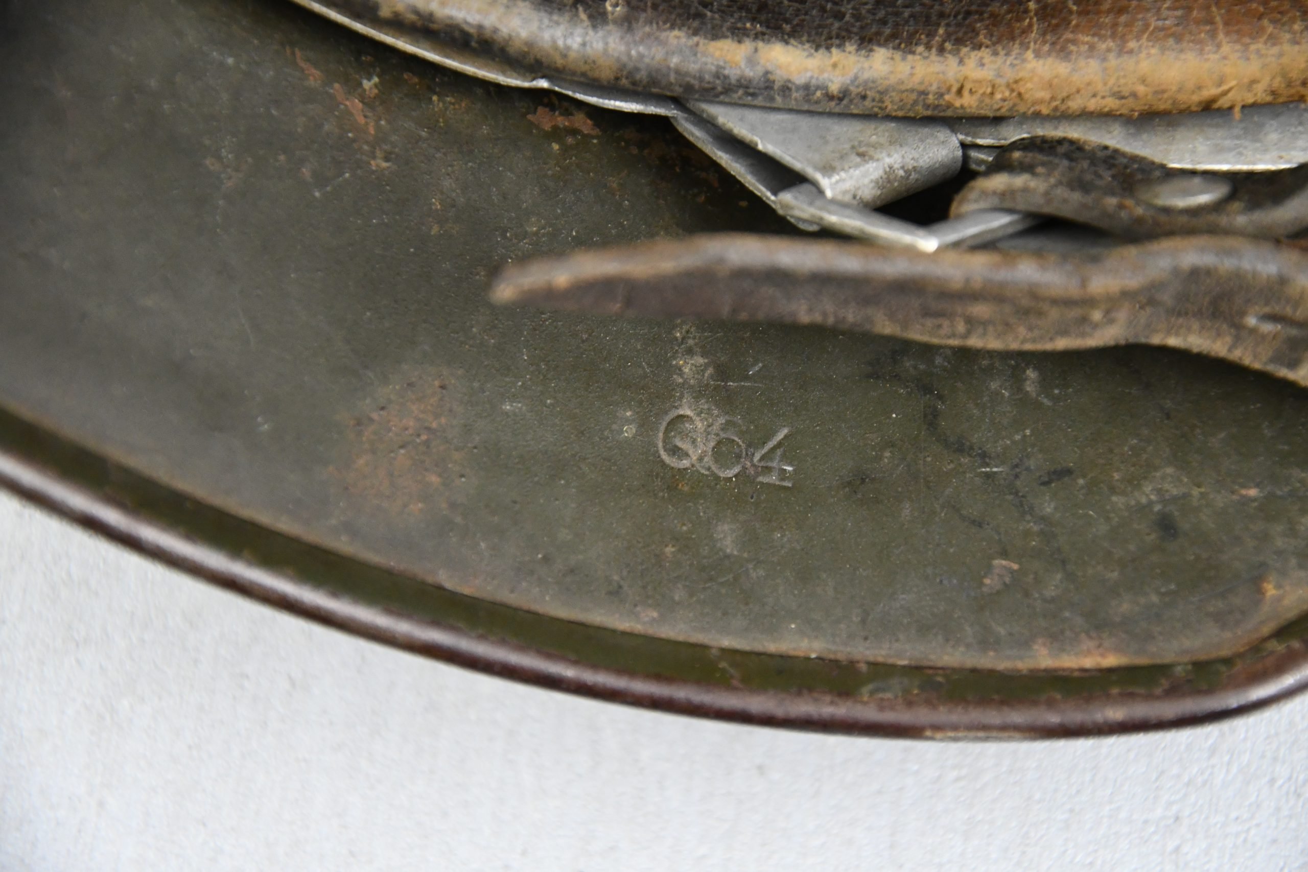 M35 army (Heer) ex-double decal 'overpaint' steel helmet Q64 — image 16