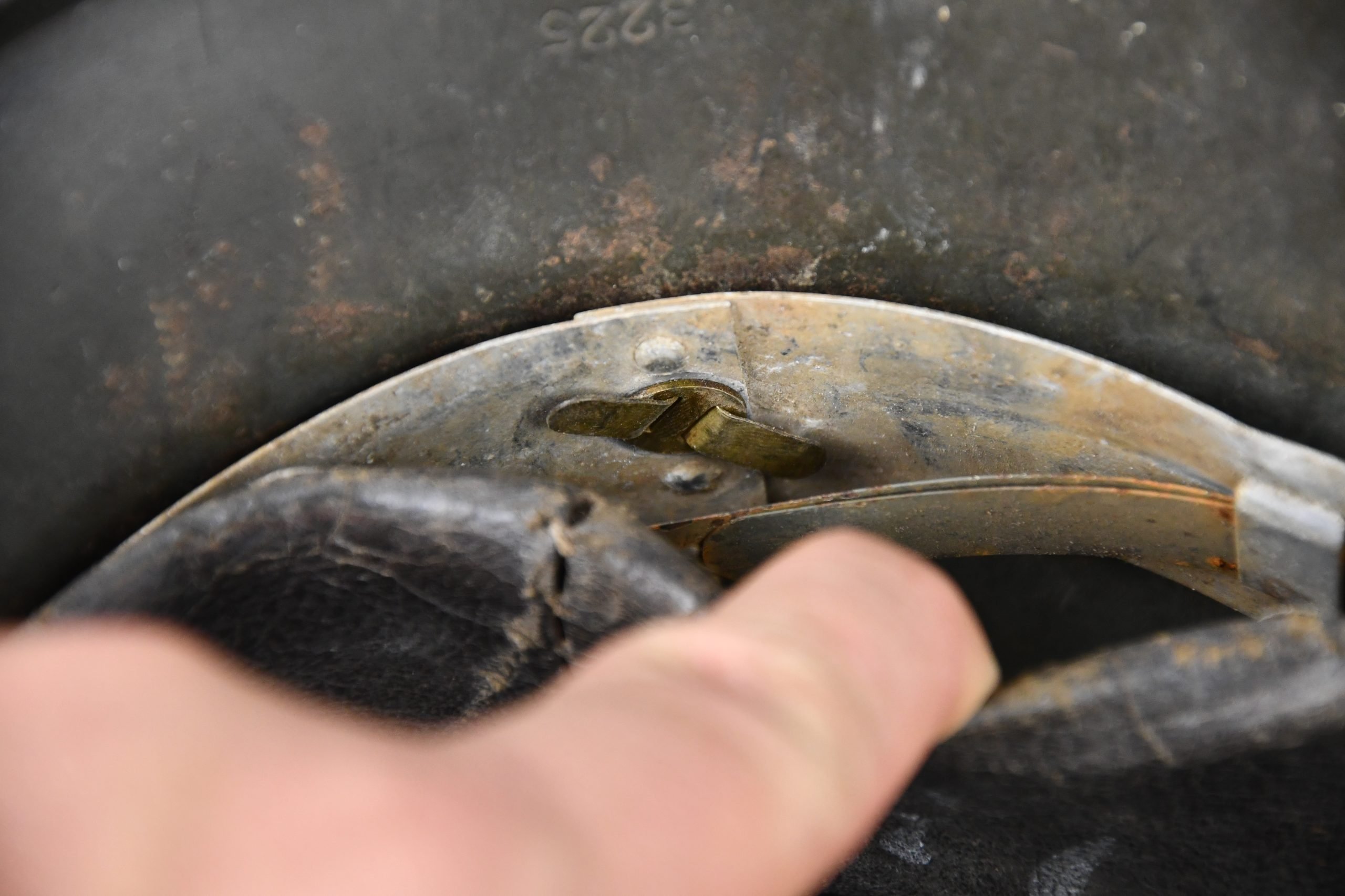 M35 army (Heer) ex-double decal 'overpaint' steel helmet Q64 — image 20